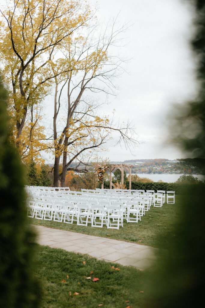 Ceremony spot overlooking the Finger Lakes 