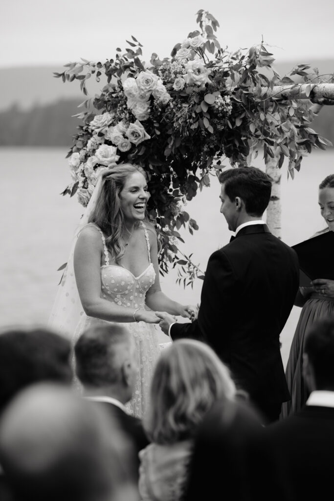 lakeside ceremony in the Adirondacks