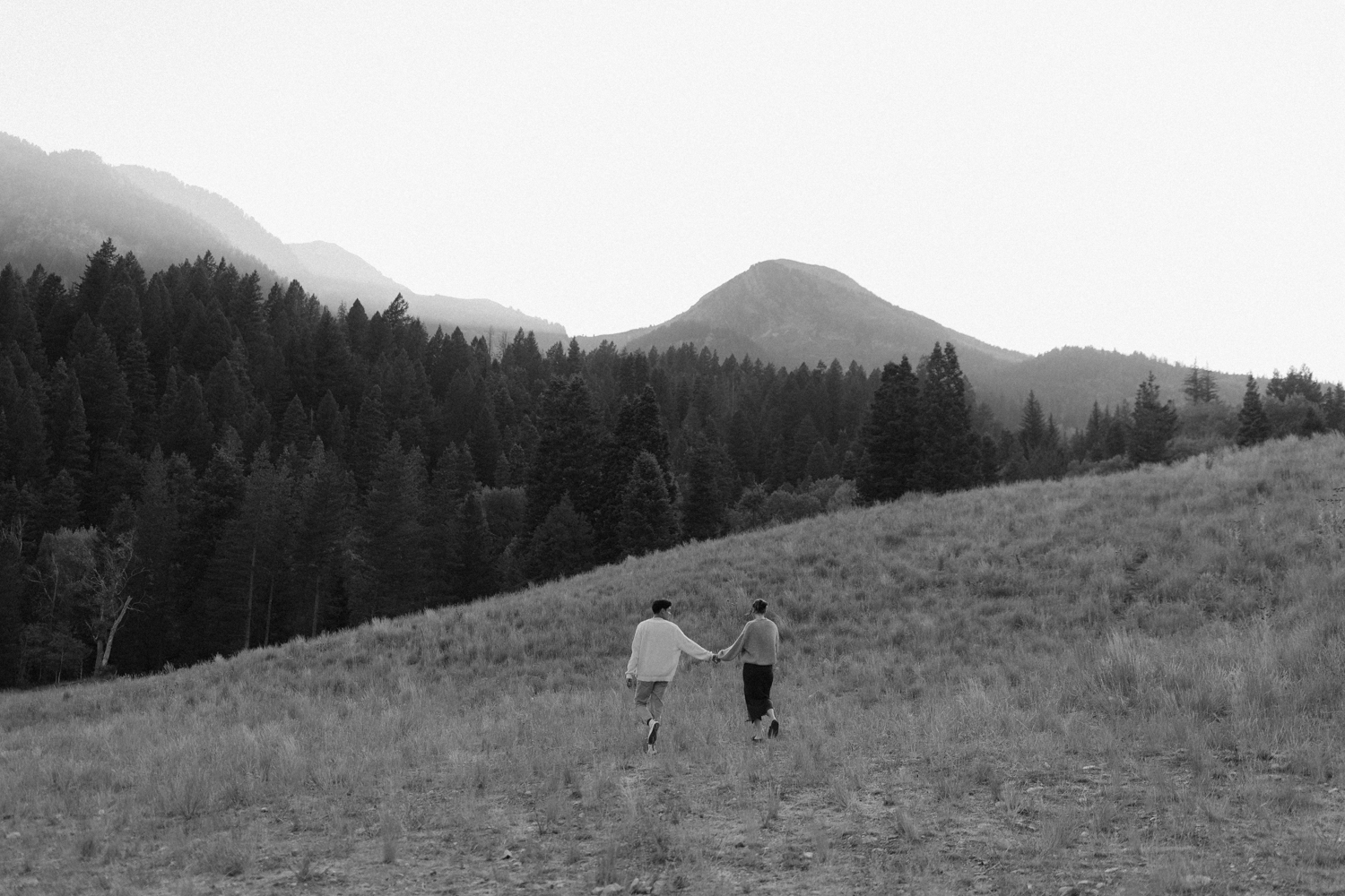 Couple at TIbble Fork Reservoir in Utah Mountains