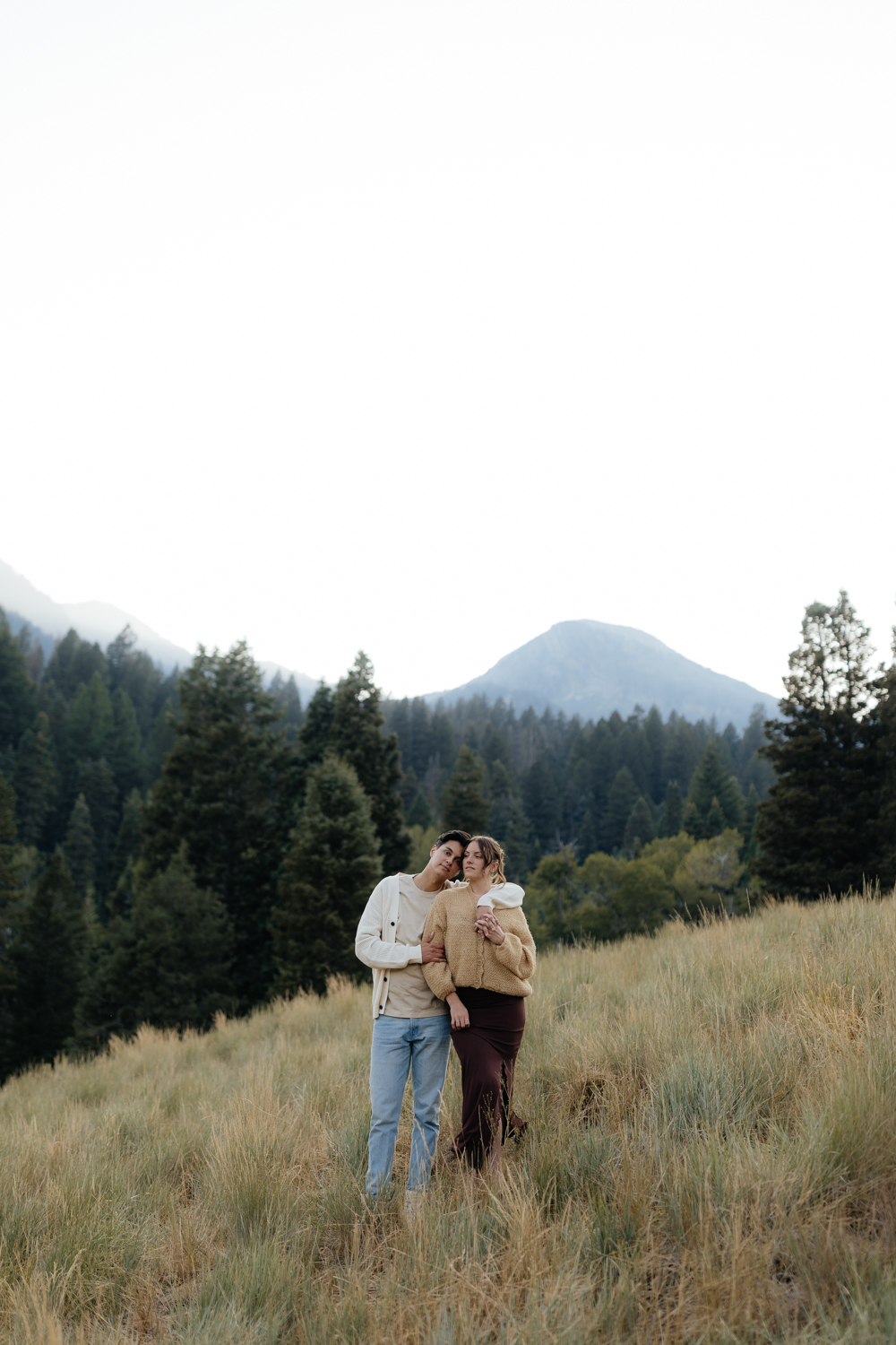 Couple at TIbble Fork Reservoir in Utah Mountains