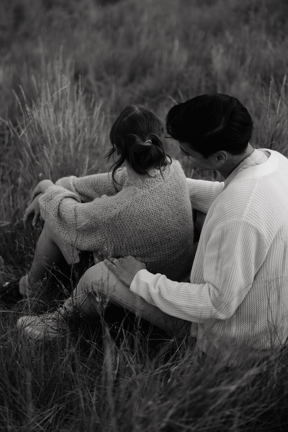 Couple at TIbble Fork Reservoir in Utah Mountains